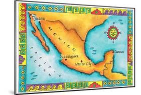 Map of Mexico-Jennifer Thermes-Mounted Photographic Print