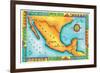 Map of Mexico-Jennifer Thermes-Framed Photographic Print