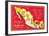 Map of Mexico-null-Framed Art Print