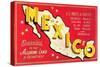 Map of Mexico-null-Stretched Canvas