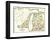 Map of Michigan and Part of Wisconsin Territory, c.1839-David H^ Burr-Framed Art Print
