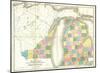 Map of Michigan and Part of Wisconsin Territory, c.1839-David H^ Burr-Mounted Art Print