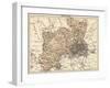 Map of Middlesex, England, 1870s-null-Framed Giclee Print