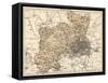 Map of Middlesex, England, 1870s-null-Framed Stretched Canvas