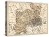 Map of Middlesex, England, 1870s-null-Stretched Canvas