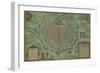 Map of Milan, from "Civitates Orbis Terrarum" by Georg Braun and Frans Hogenburg, circa 1572-Joris Hoefnagel-Framed Giclee Print