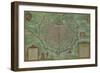 Map of Milan, from "Civitates Orbis Terrarum" by Georg Braun and Frans Hogenburg, circa 1572-Joris Hoefnagel-Framed Giclee Print