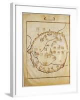 Map of Milan, Italy, from Ptolemy's Codex-null-Framed Giclee Print