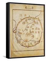 Map of Milan, Italy, from Ptolemy's Codex-null-Framed Stretched Canvas