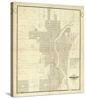 Map of Milwaukee, c.1856-I^ A^ Lapham-Stretched Canvas