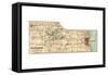 Map of Milwaukee (C.1900), Maps-Encyclopaedia Britannica-Framed Stretched Canvas