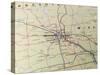 Map of Minneapolis and St. Paul-gemenacom-Stretched Canvas