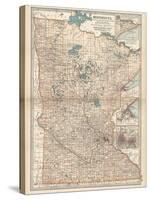 Map of Minnesota-Encyclopaedia Britannica-Stretched Canvas