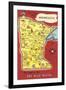 Map of Minnesota-null-Framed Art Print