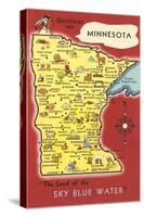 Map of Minnesota-null-Stretched Canvas