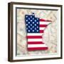 Map of Minnesota-Micha Klootwijk-Framed Art Print