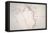 Map of Mississippi River by Guillaume Delisle on Paper, Created in Paris, 1702-null-Framed Stretched Canvas
