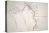 Map of Mississippi River by Guillaume Delisle on Paper, Created in Paris, 1702-null-Stretched Canvas