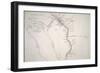 Map of Mississippi River by Guillaume Delisle on Paper, Created in Paris, 1702-null-Framed Giclee Print