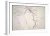 Map of Mississippi River by Guillaume Delisle on Paper, Created in Paris, 1702-null-Framed Giclee Print