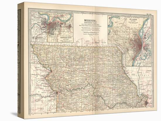 Map of Missouri, Northern Part-Encyclopaedia Britannica-Stretched Canvas