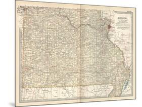 Map of Missouri, Southern Part. United States-Encyclopaedia Britannica-Mounted Art Print