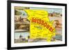 Map of Missouri-null-Framed Art Print