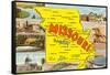 Map of Missouri-null-Framed Stretched Canvas