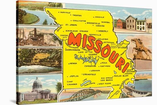 Map of Missouri-null-Stretched Canvas