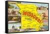 Map of Missouri-null-Framed Stretched Canvas