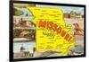 Map of Missouri-null-Framed Art Print