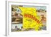 Map of Missouri-null-Framed Art Print