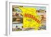 Map of Missouri-null-Framed Art Print