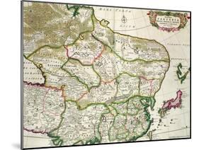 Map of Mongolia Showing Part of Russia, Japan and China, C.1680-Frederick de Wit-Mounted Giclee Print