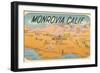 Map of Monrovia, California-null-Framed Art Print