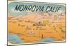 Map of Monrovia, California-null-Mounted Art Print