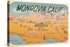 Map of Monrovia, California-null-Stretched Canvas