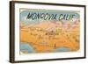 Map of Monrovia, California-null-Framed Art Print