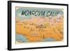 Map of Monrovia, California-null-Framed Art Print