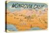 Map of Monrovia, California-null-Stretched Canvas