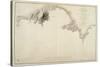 Map of Montevideo Harbor and Bay, from French Nautical Atlas, 1833-null-Stretched Canvas