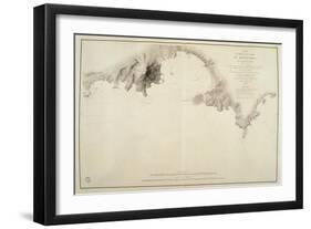 Map of Montevideo Harbor and Bay, from French Nautical Atlas, 1833-null-Framed Giclee Print