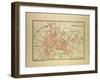 Map of Montpellier, France-null-Framed Giclee Print