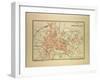 Map of Montpellier, France-null-Framed Giclee Print