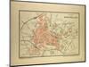 Map of Montpellier, France-null-Mounted Giclee Print