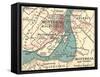 Map of Montreal (C. 1900), Maps-Encyclopaedia Britannica-Framed Stretched Canvas