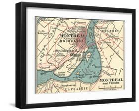 Map of Montreal (C. 1900), Maps-Encyclopaedia Britannica-Framed Art Print