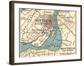 Map of Montreal (C. 1900), Maps-Encyclopaedia Britannica-Framed Art Print