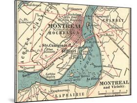 Map of Montreal (C. 1900), Maps-Encyclopaedia Britannica-Mounted Art Print