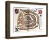 Map of Moscow, 1572-Georg Braun-Framed Giclee Print